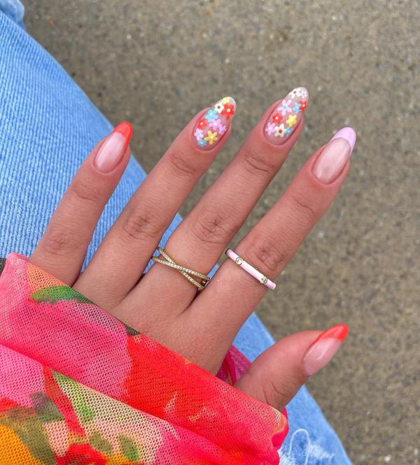 spring nails, spring nails 2023, spring nails inspiration, spring nails short, spring nails simple, spring nails acrylic, spring nail art, spring nail designs, spring nail ideas, spring nail colours, floral nails, flower nails