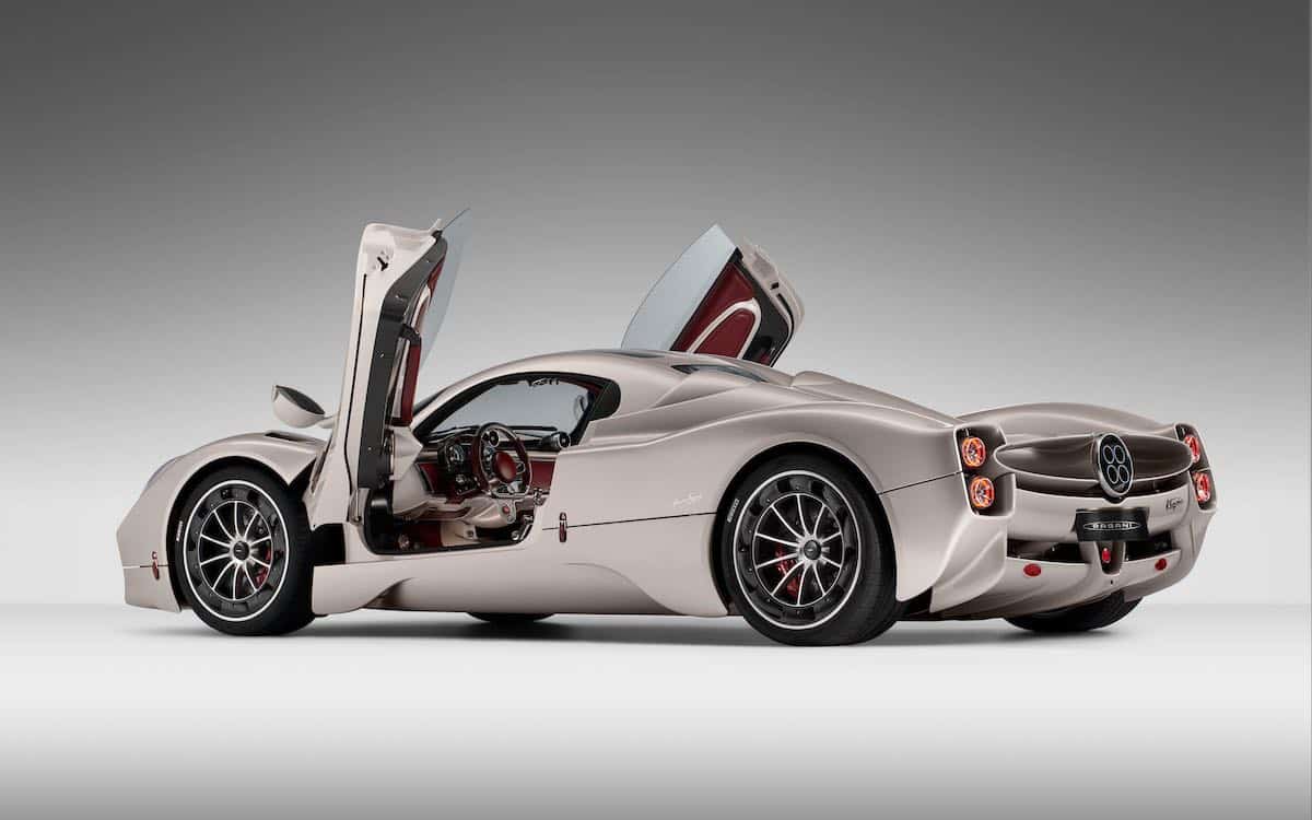 Rear of the Pagani Utopia with its ʙuттerfly doors up