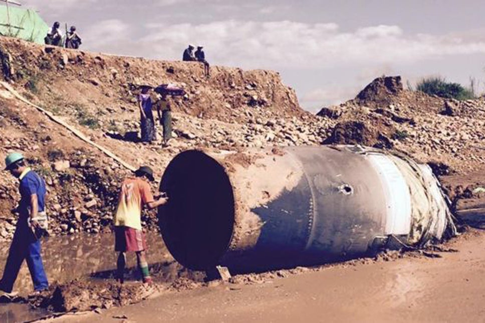 Large metal mystery object falls from sky' in Myanmar | London Evening  Standard | Evening Standard