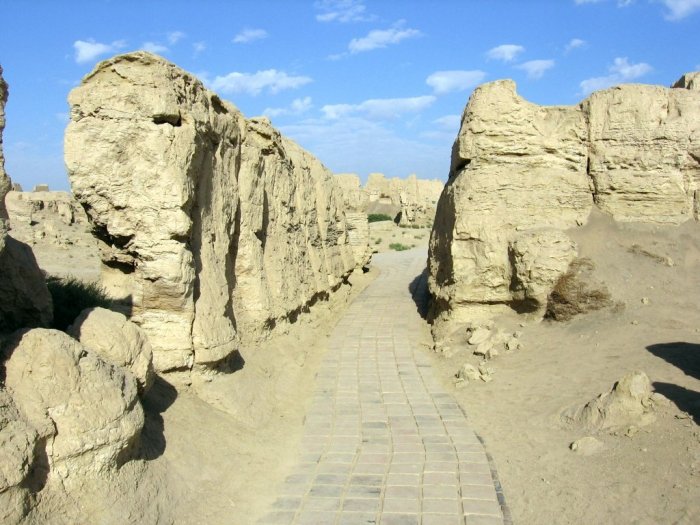 Ruins Of 2,300-Year-Old City Of Jiaohe On The Silk Road