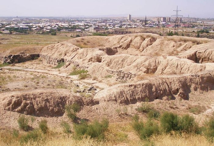 View of Karmir Blur from on top of the hill