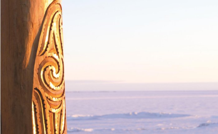  The view of Te Kaiwhakatere o te Raki looking outward across the Ross Ice Shelf. Credit: A short scan of Maori journeys to Antarctica / Journal of the Royal Society of New Zealand