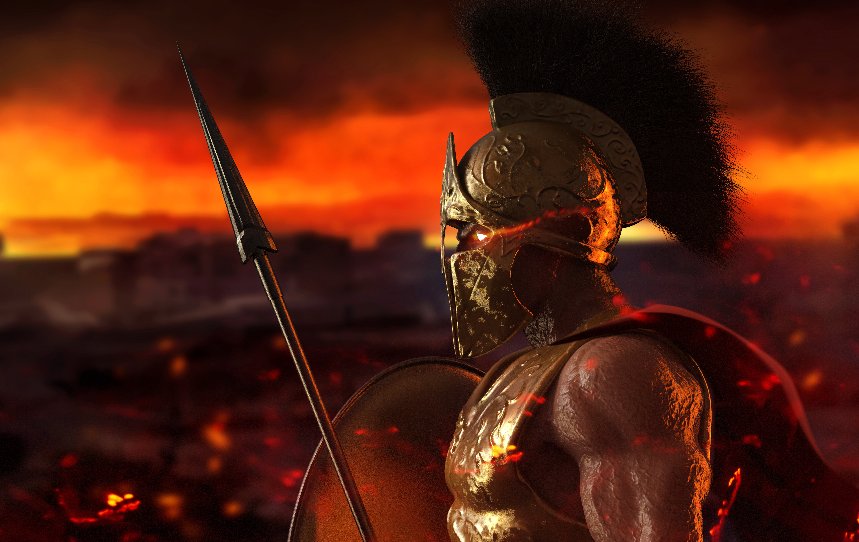 Ares – god of war, a symbol of violence, brutality, destruction, and man-slaughtering.