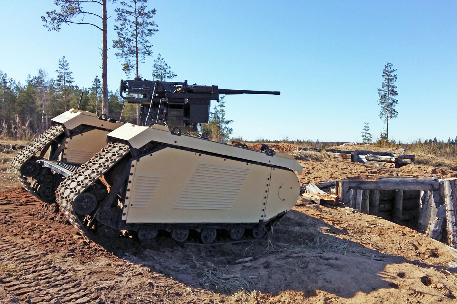 THeMIS armed combat UGV operates beyond-visual-line-of-sight (BVLOS)