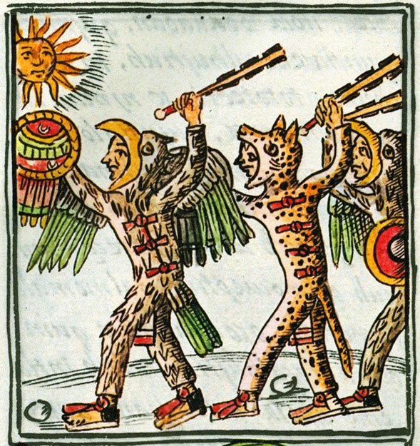 Eagle and Jaguar Warriors, Florentine Codex Book