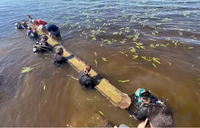 1,000-Year-Old Native American Canoe Recovered From A North Carolina Lake