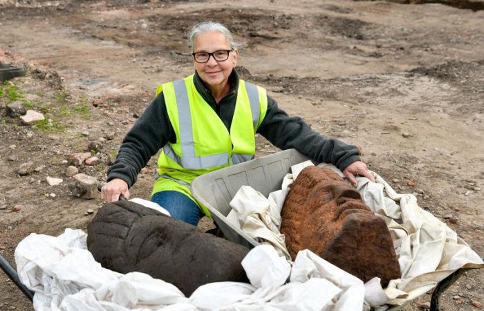 Unique And Priceless Large Roman Sculptures Found At Carlisle Cricket Club