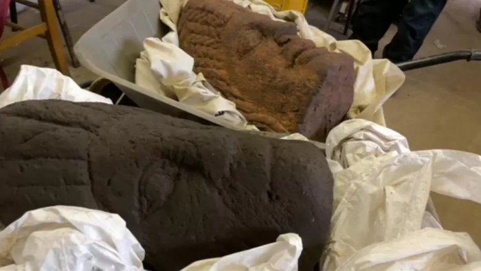 Unique And Priceless Large Roman Sculptures Found At Carlisle Cricket Club