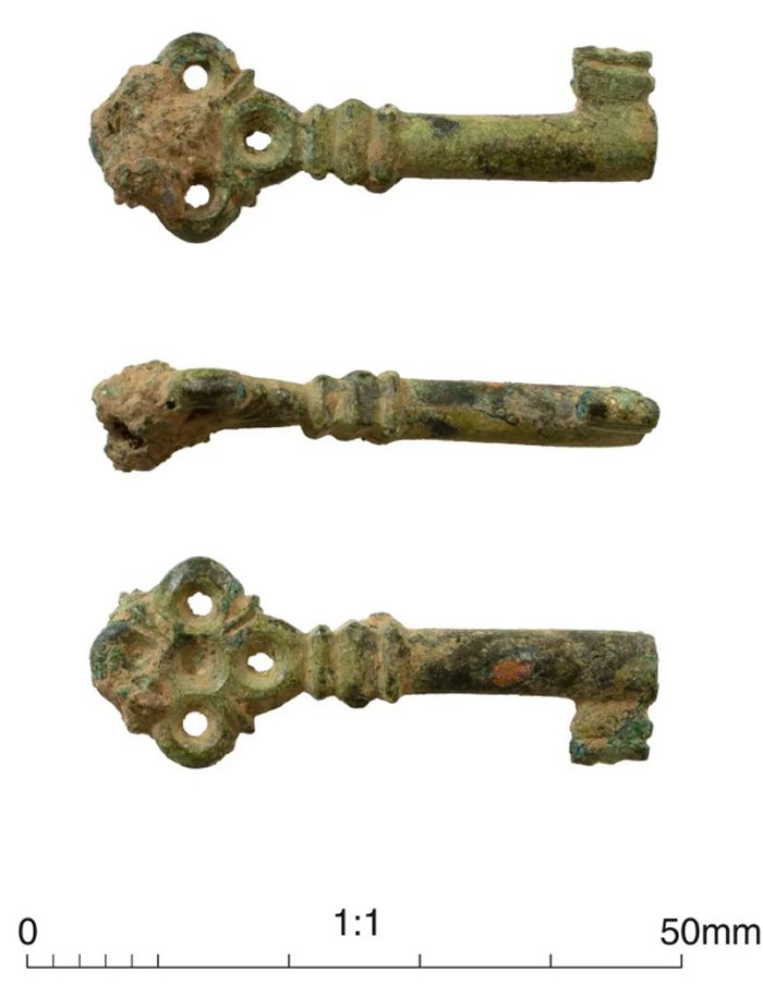 Intriguing Beautiful Medieval Key Discovered In Claverham Village, UK