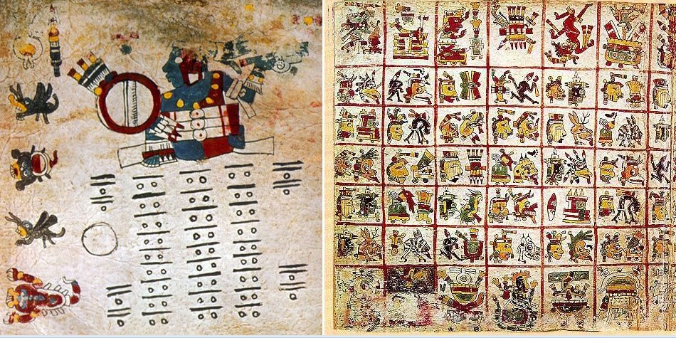 Two different masters worked on the front and back sides of the codex. Its front side contains three sections of pictures linked with dates, used for divination. The back side depicts eleven rituals.