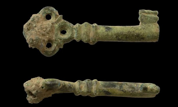 Intriguing Beautiful Medieval Key Discovered In Claverham Village, UK