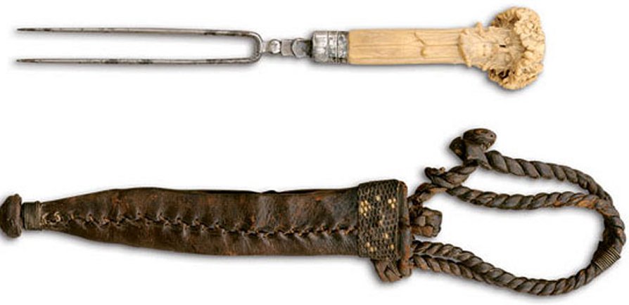 Fork and leather case. Southern Germany or Austria, mid-18th century.. Image via cooperhewitt.org