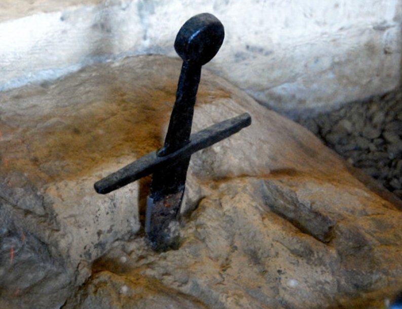 The Sword in the Rock inside Montesiepi Church.