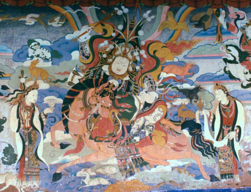 Mural depicting King Gesar of Ling. Gruschke Anonymer tibetischer Maler 