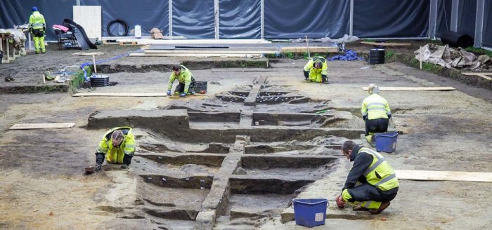 Reconstrucion Of The 19-Meter-Long Gjellestad Viking Ship In Progress