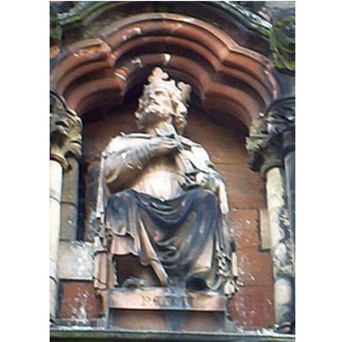 King Penda as portrayed in sculpture at Lichfield Cathedral. Credit: Sjwells53 - CC BY-SA 3.0