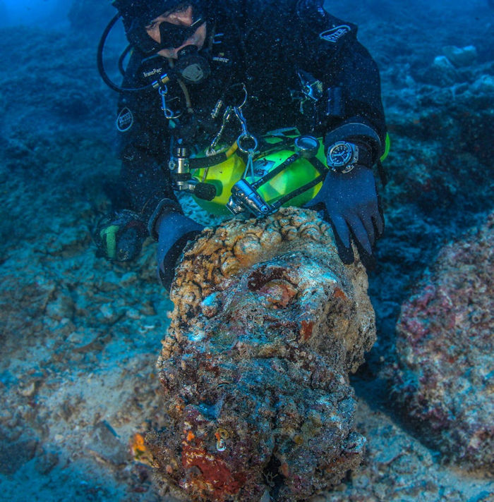 Massive Head Of Hercules Pulled From The Antikythera Shipwreck