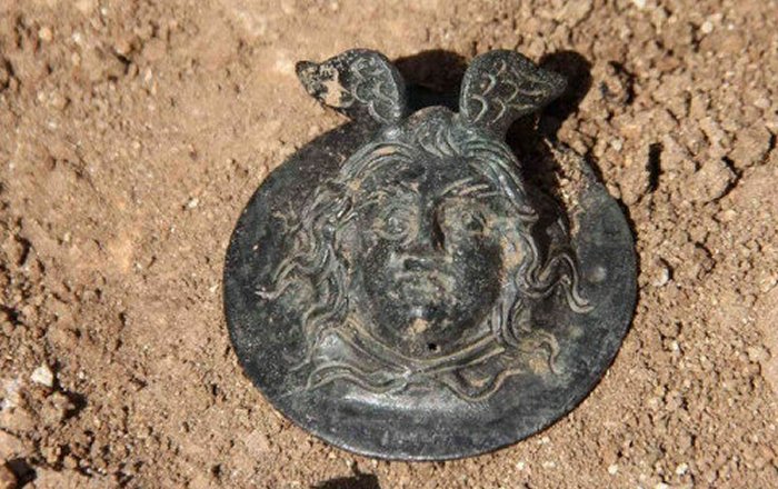  1,800-Year-Old Military Medal with Medusa Head Unearthed In Ancient City of Perre 