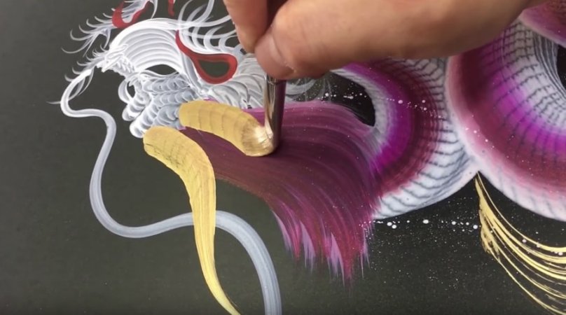 Amazing Ancient One-Stroke Dragon Art Tradition - Painting Dragons With A Single Brush Stroke