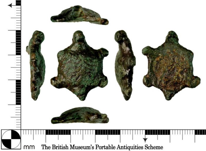 Roman Copper-Alloy Tortoise Figurine Discovered In Suffolk, UK