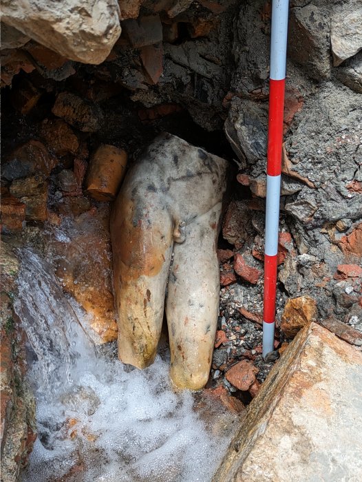 Magnificent 2 Meters Tall Marble Apollo Statue And Othe Artifacts Found In San Casciano dei Bagni, Italy