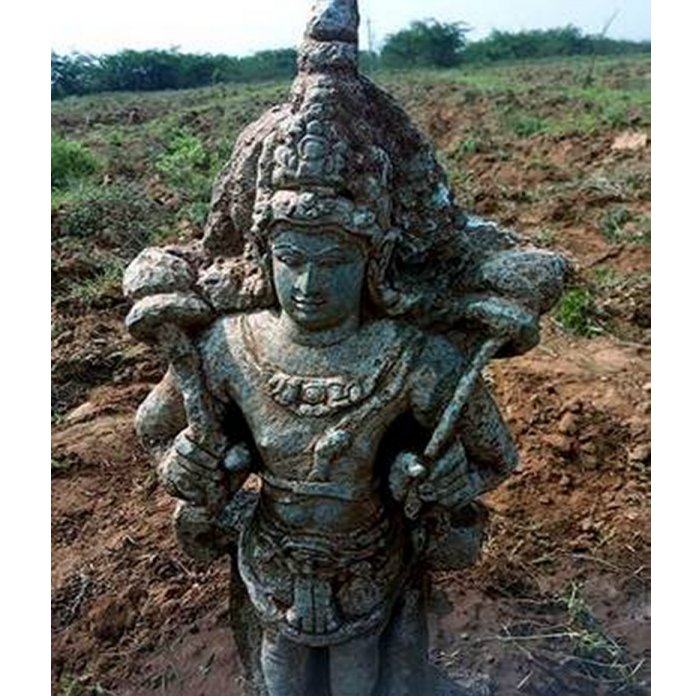 The idol of Sun God was found at Kalagodu in Anantapur district of the Indian state of Andhra Pradesh.