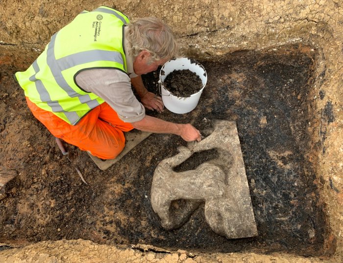 Roman Mausoleum And A Spectacular Statue Of Sea God Triton Found In Kent