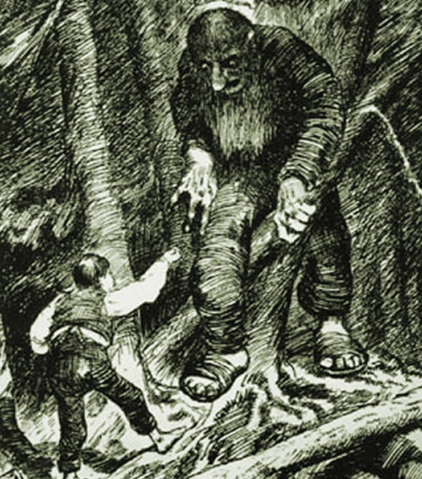 Askeladden and a troll, by Theodor Kittelsen .