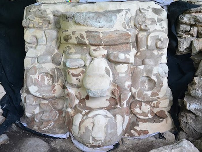 During the restoration and conservation process, archaeologists reinforced fragile parts of the mask. They also moved sections that had been displaced over time back to their original positions