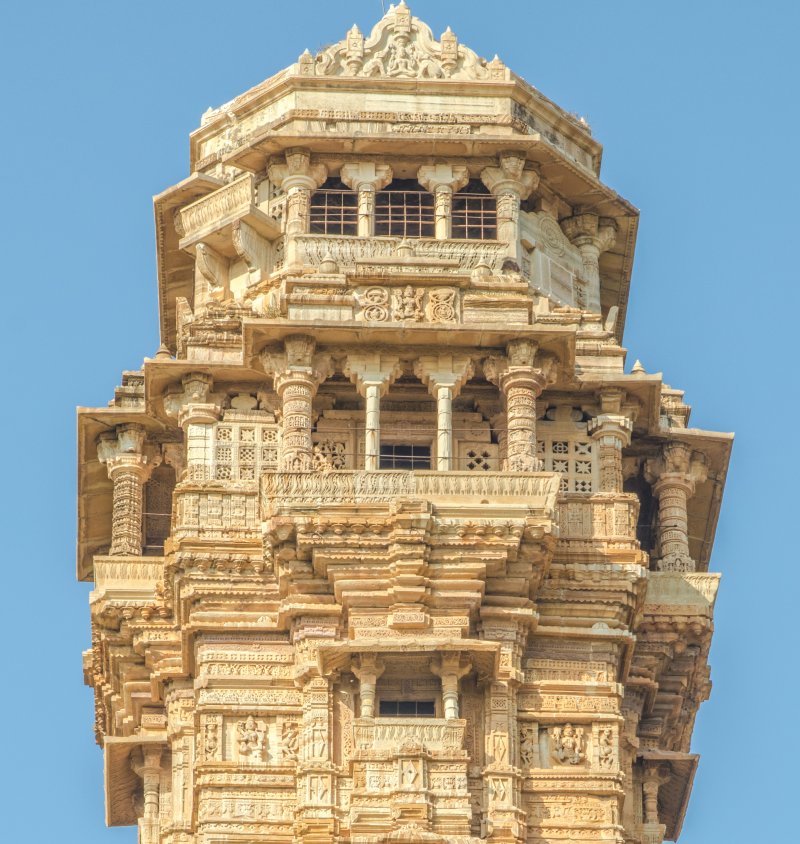 Spectacular Victory Tower Dedicated To Hindu God Vishnu And Pioneered By King Rana Kumbha