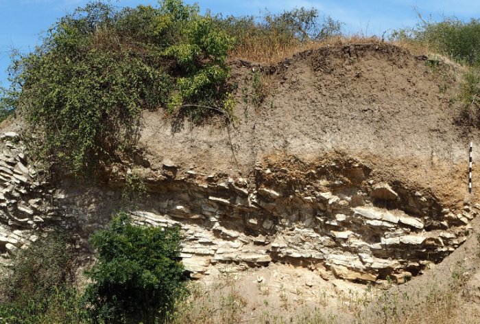 150-thousand-year-old sediments at Bargny 1 that contain West Africa’s oldest Middle Stone Age toolkits. Credit: Jimbob Blinkhorn