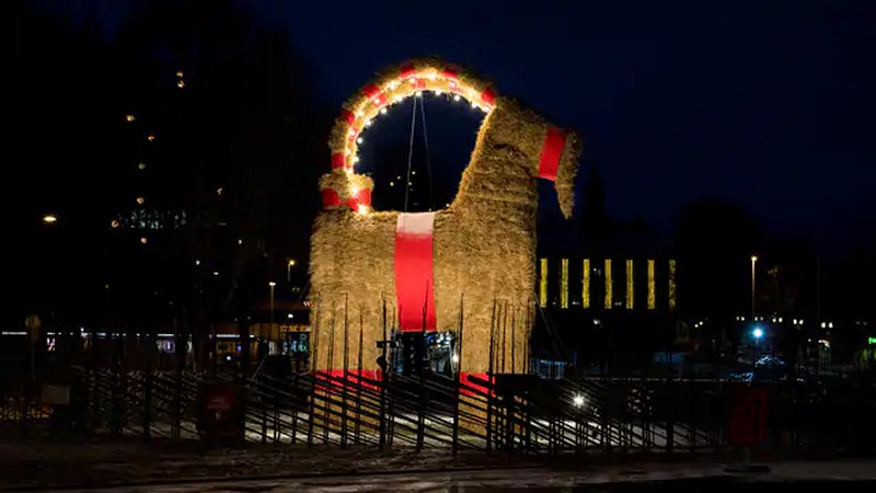 The Magnificent Yule Goat In Gävle, Sweden Has Finally Arrived